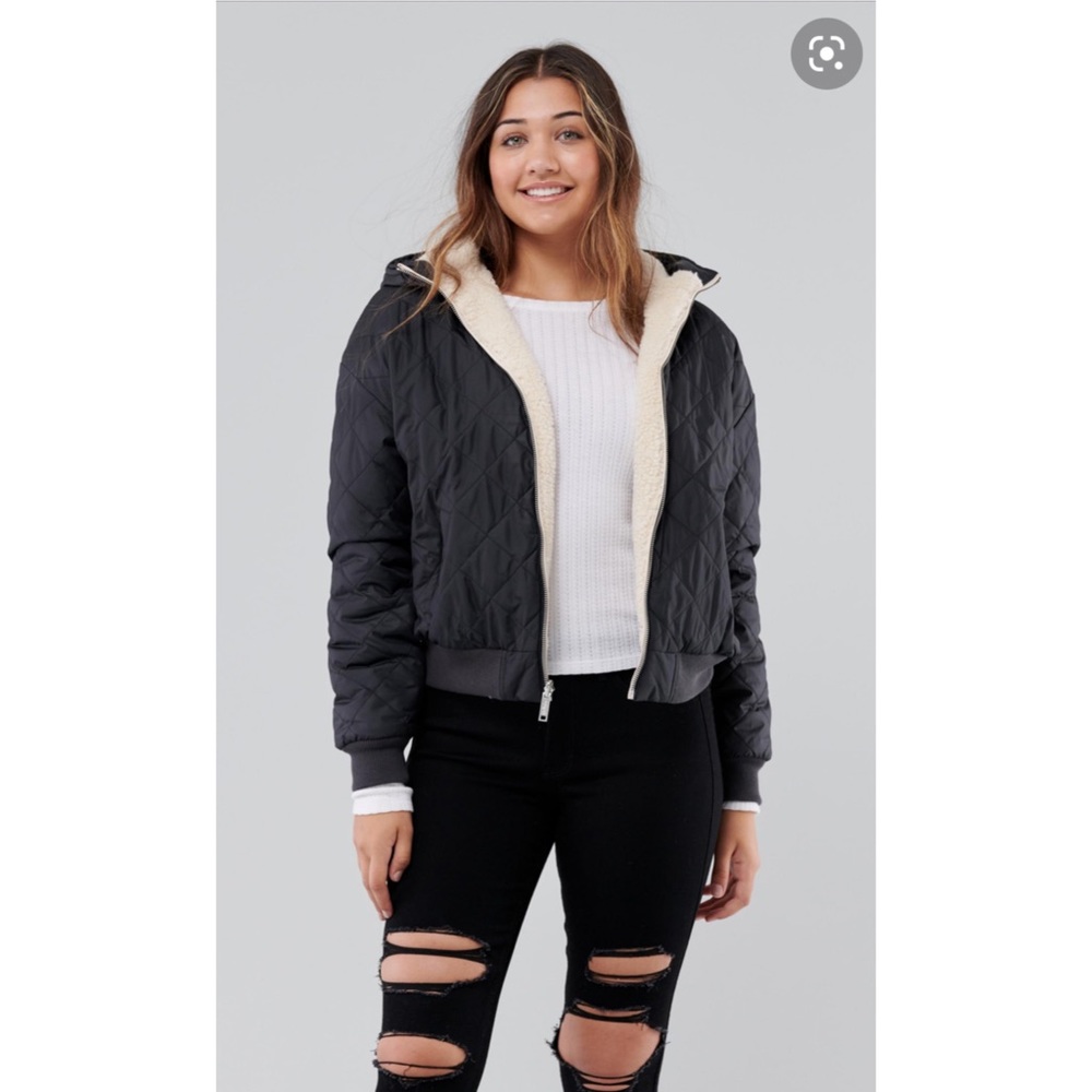 Hollister Reversible Sherpa Bomber Jacket